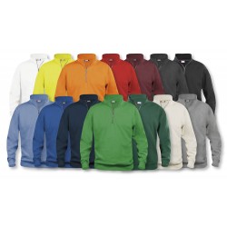 Sweatshirt Basic Half Zip - CLIQUE